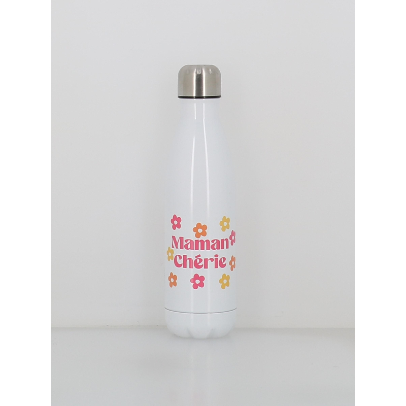 Gourde isotherme maman chérie 500ml blanc - Stc