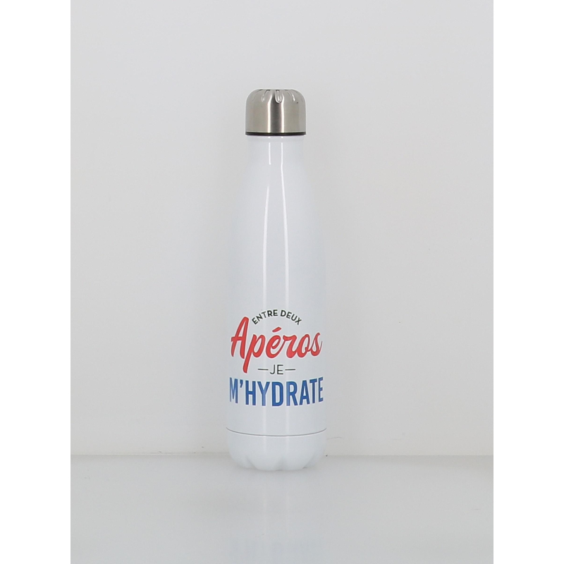 Gourde isotherme entre deux apéros 500ml blanc - Stc