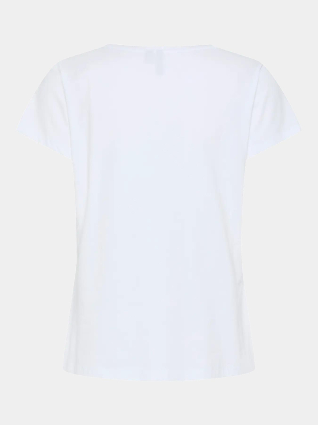 T-shirt col v serima bright blanc femme - Pieces