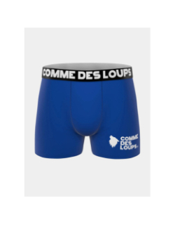 Lot de 3 boxers en coton bleu noir et gris homme - Comme Des Loups