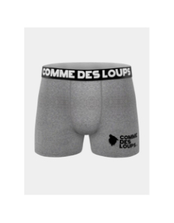 Lot de 3 boxers en coton bleu noir et gris homme - Comme Des Loups