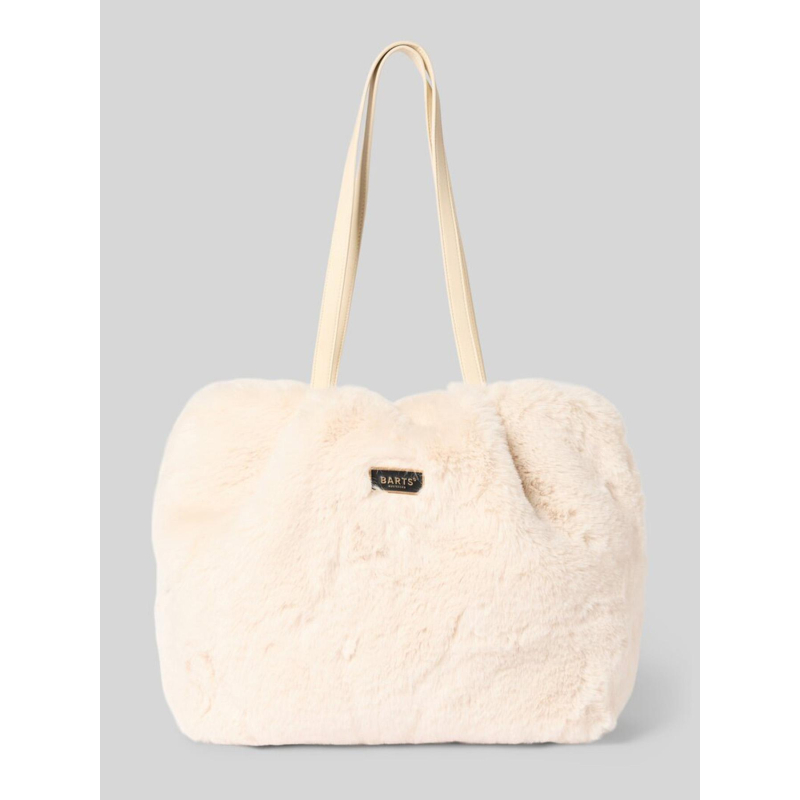Sac tote bag en fausse fourrure djupa écru femme - Barts