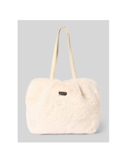 Sac tote bag en fausse fourrure djupa écru femme - Barts