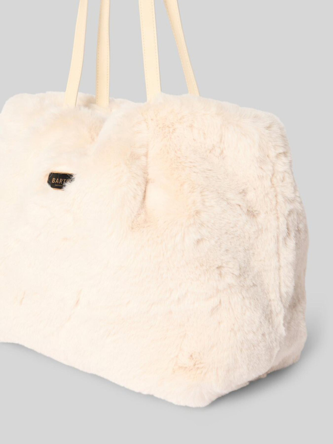 Sac tote bag en fausse fourrure djupa écru femme - Barts