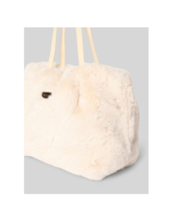 Sac tote bag en fausse fourrure djupa écru femme - Barts