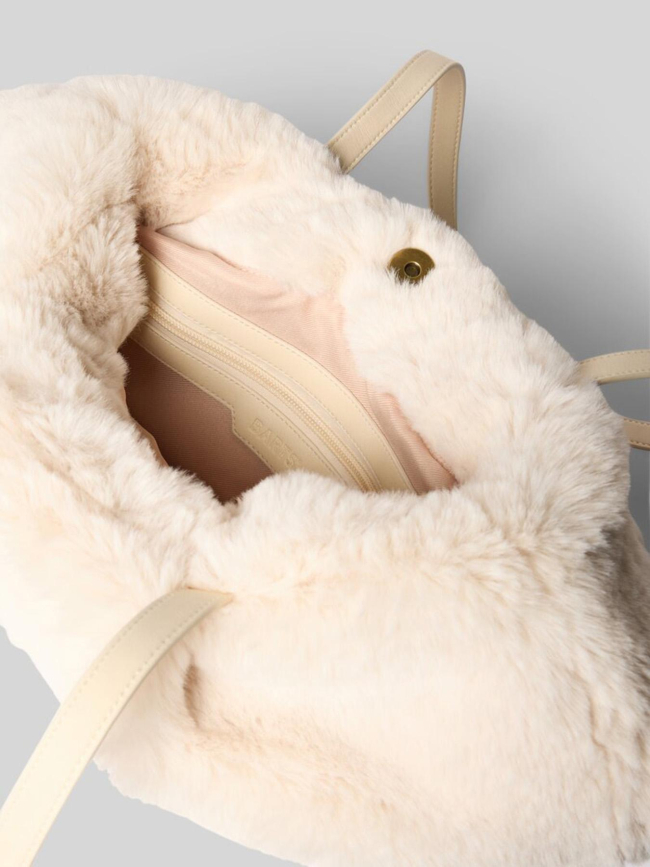 Sac tote bag en fausse fourrure djupa écru femme - Barts
