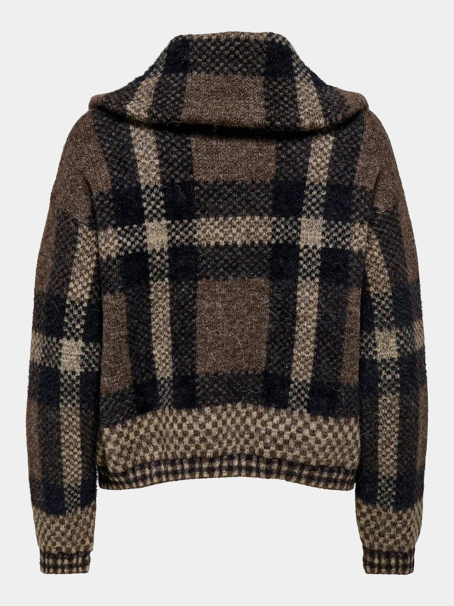 Gilet zippé maroon marron femme - Only