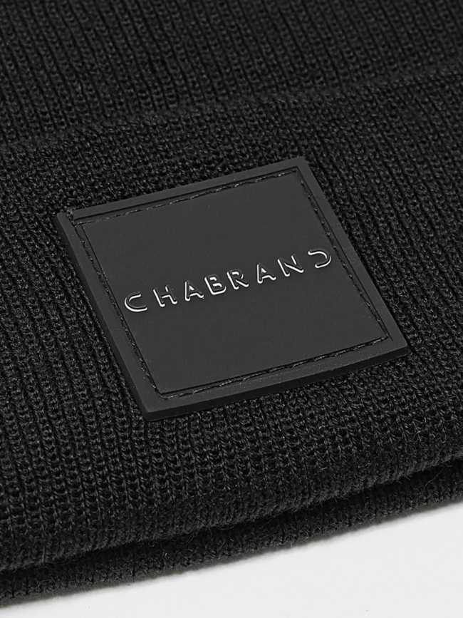 Bonnet badge logo relief noir homme - Chabrand