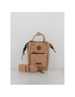 Sac bandoulière nano velours côtelé luxor beige - Cabaïa