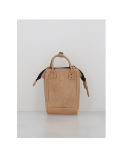 Sac bandoulière nano velours côtelé luxor beige - Cabaïa