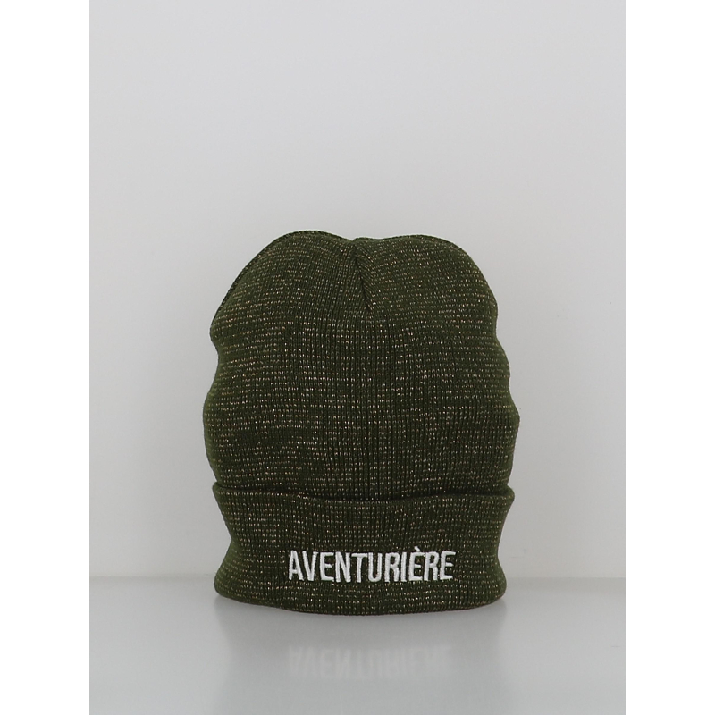 Bonnet pailleté aventurière kaki femme - Stc
