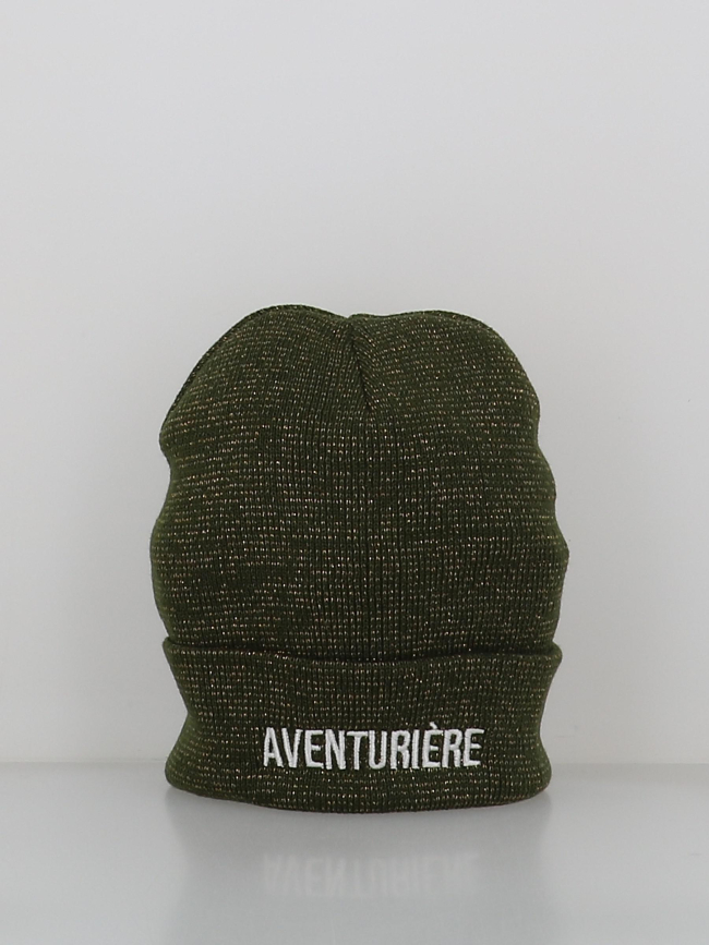 Bonnet pailleté aventurière kaki femme - Stc