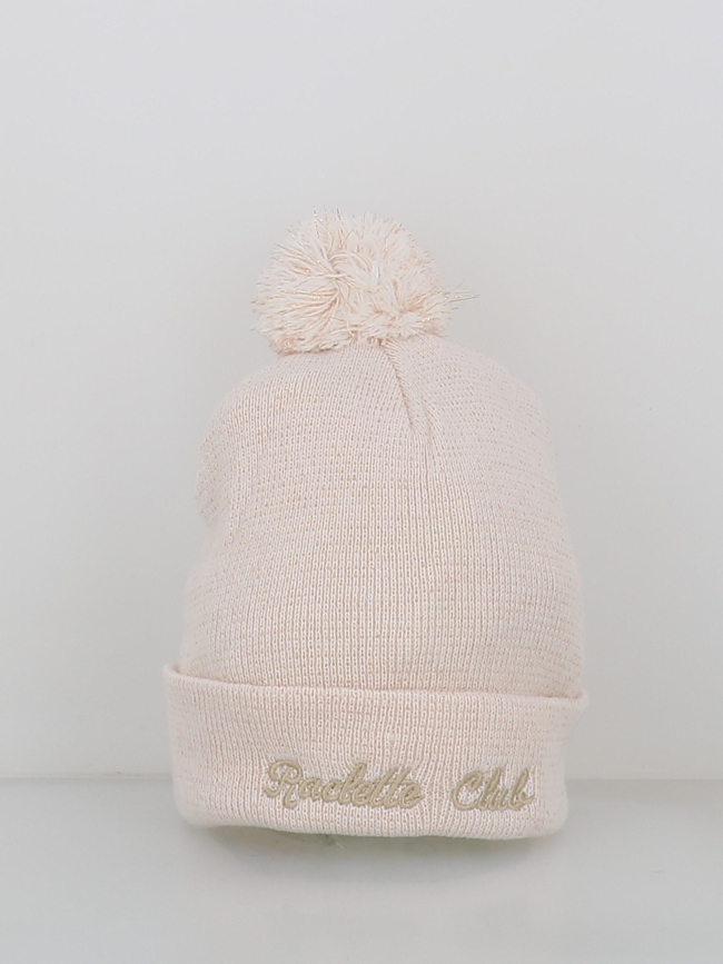 Bonnet pompon pailleté raclette club rose - Stc