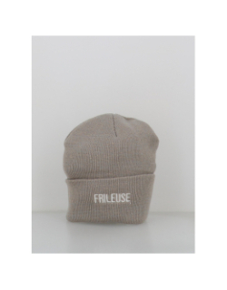 Bonnet pailleté frileuse gris femme - Stc