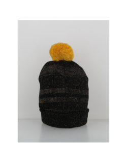 Bonnet à pompon champ et paillettes noir femme - Stc