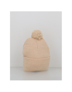 Bonnet pompon pailleté solaire beige femme - Stc