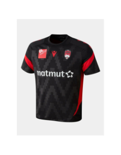 T-shirt de rugby lou training ruck noir et rouge homme - M Com