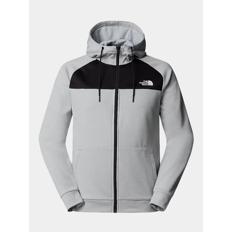 Sweat à capuche zippé reaxion fleece gris homme - The North Face