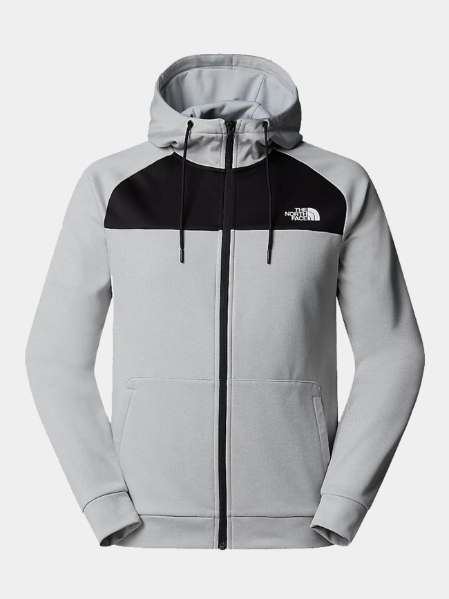 Sweat à capuche zippé reaxion fleece gris homme - The North Face