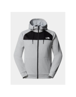 Sweat à capuche zippé reaxion fleece gris homme - The North Face