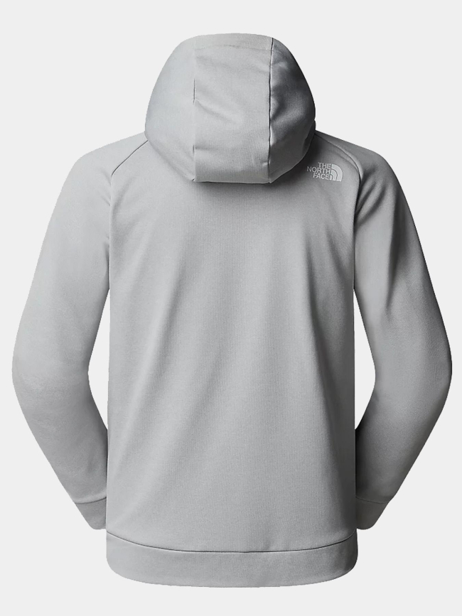 Sweat à capuche zippé reaxion fleece gris homme - The North Face