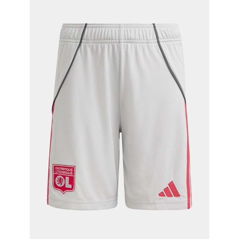 Short de football third ol 25/26 gris enfant - Adidas