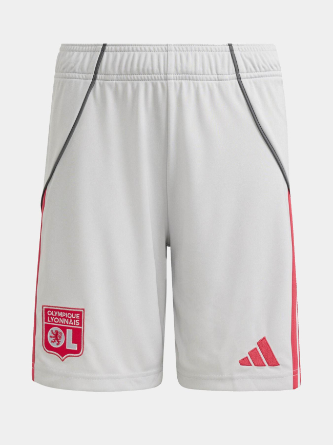 Short de football third ol 25/26 gris enfant - Adidas