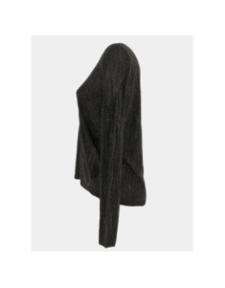 Pull fin en maille brillant à col v onlmella anthracite femme - Only