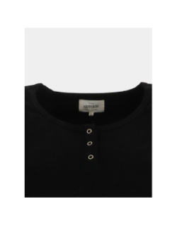 T-shirt côtelé regular léa noir femme - Happy & So
