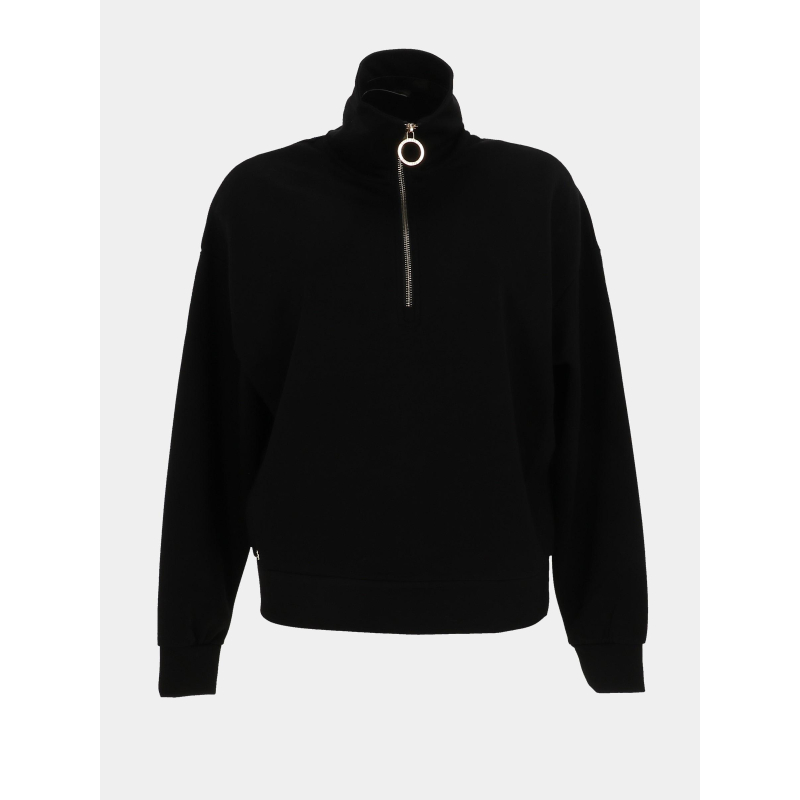 Sweat à col zippé fluide cristine noir homme - Happy & So
