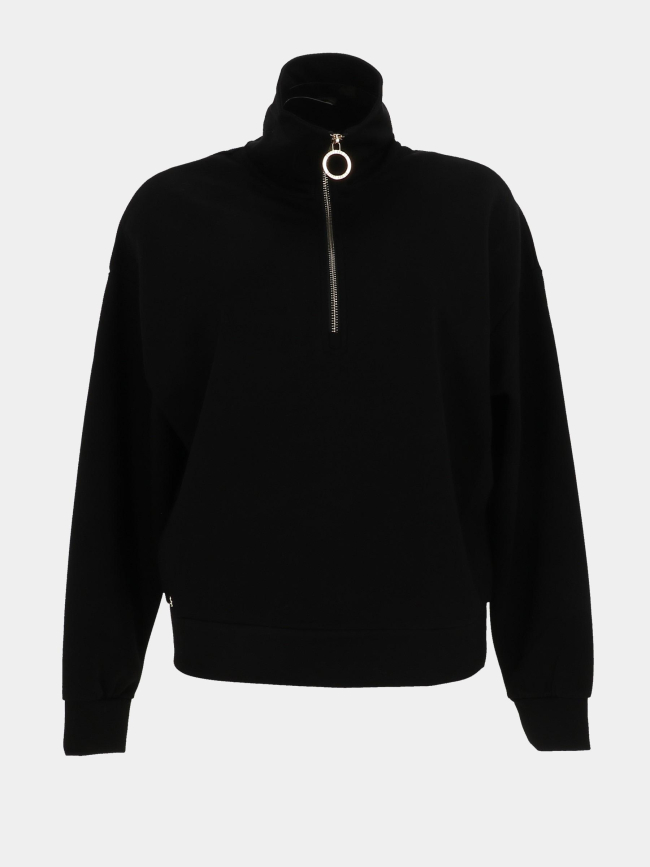 Sweat à col zippé fluide cristine noir homme - Happy & So