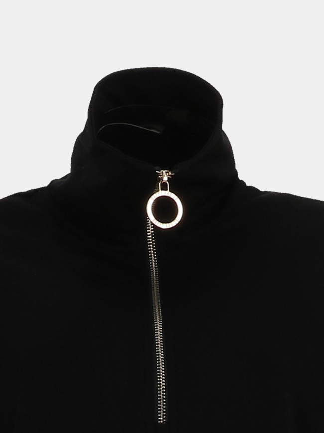 Sweat à col zippé fluide cristine noir homme - Happy & So