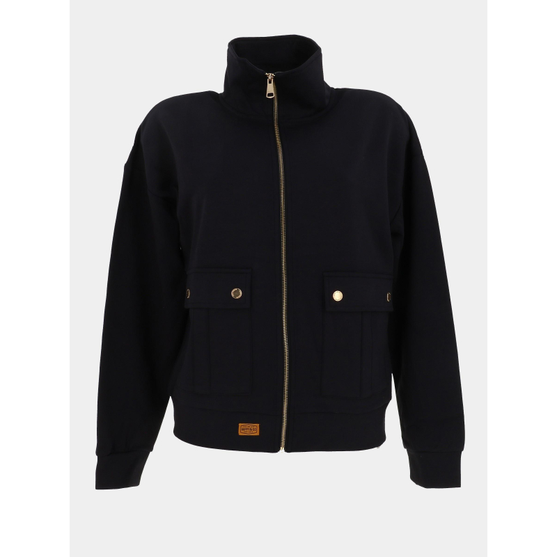 Veste à col droit alice anthracite femme - Happy & So