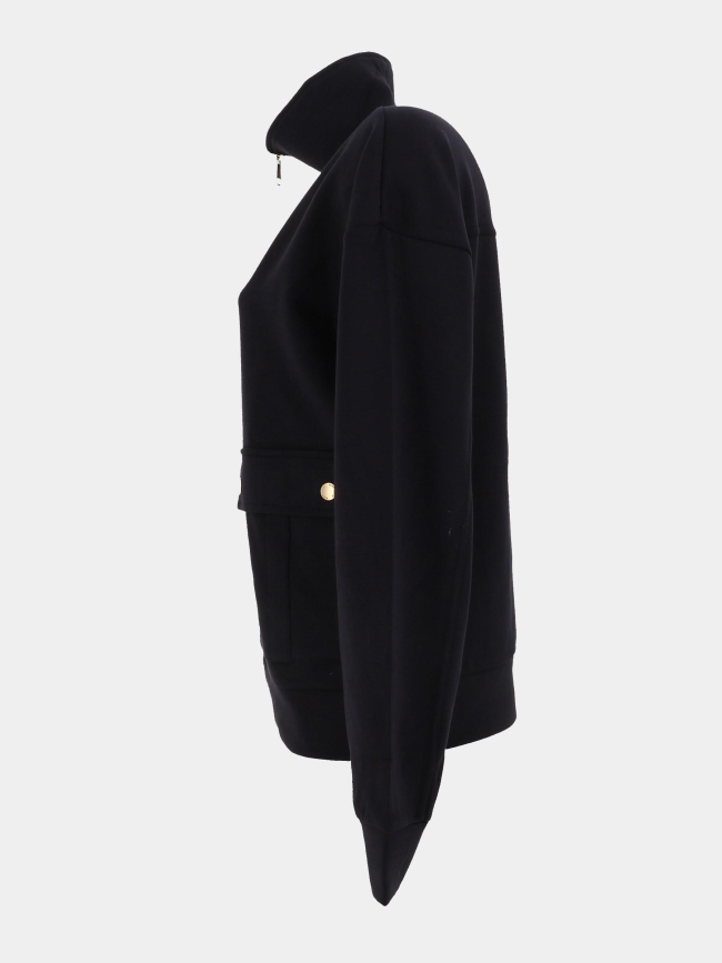 Veste à col droit alice anthracite femme - Happy & So