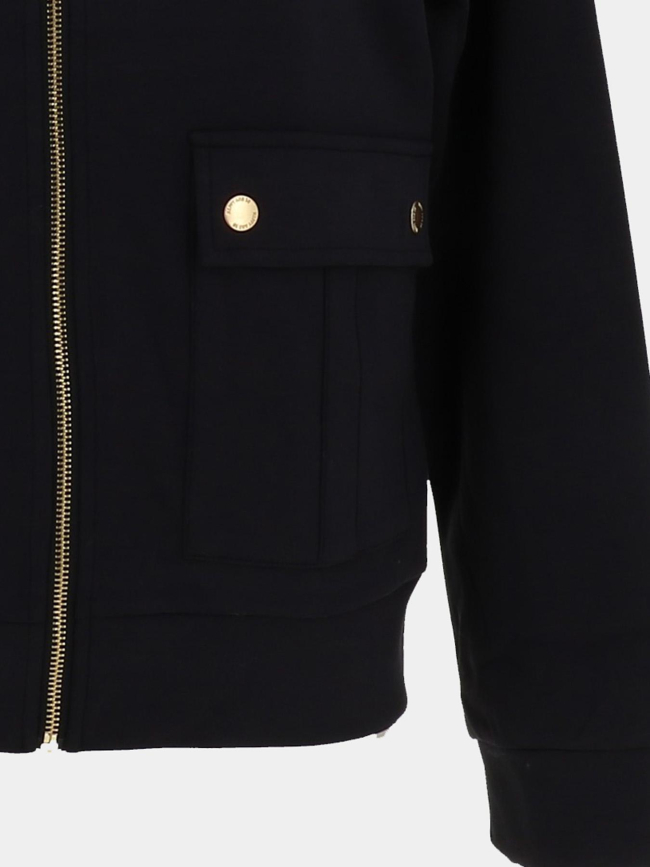 Veste à col droit alice anthracite femme - Happy & So