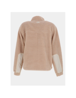 Veste polaire sherpa biscuit beige femme - Angele Sportswear