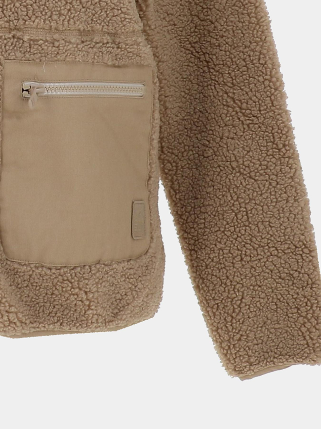 Veste polaire sherpa dachel marron femme - Sun Valley