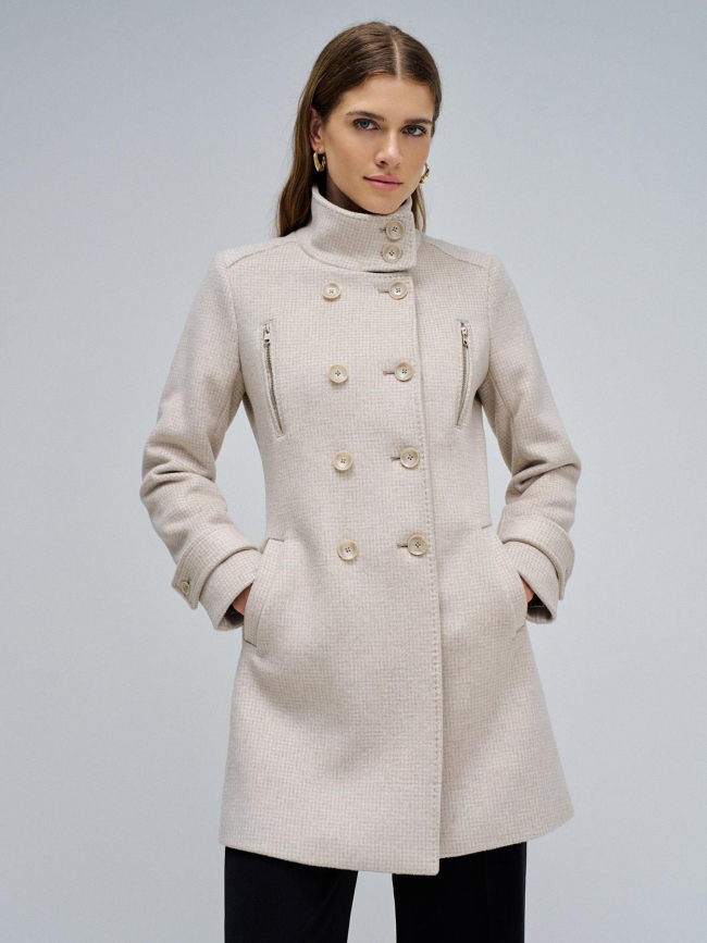 Veste en tissu à carreaux grace beige femme - Salsa