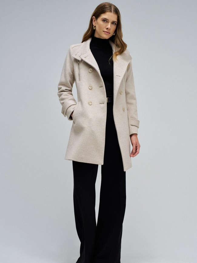 Veste en tissu à carreaux grace beige femme - Salsa