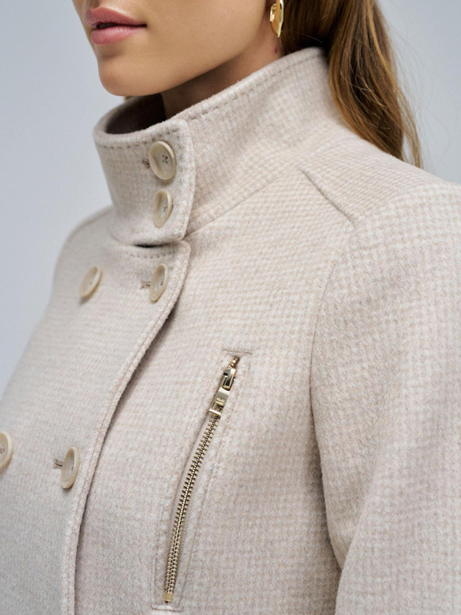 Veste en tissu à carreaux grace beige femme - Salsa