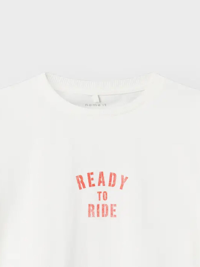 T-shirt à manches longues nkmorson blanc enfant - Name It