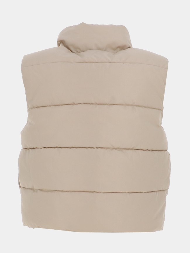 Doudoune sans manches réversible léopard beige femme - Only