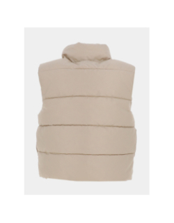 Doudoune sans manches réversible léopard beige femme - Only