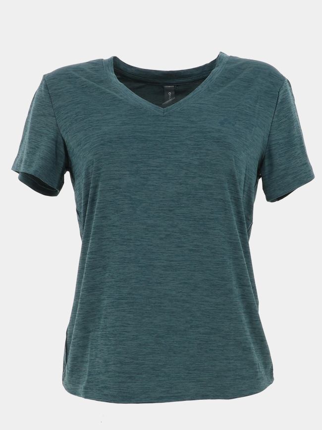 T-shirt de sport chiné à col v onpcore bleu femme - Only