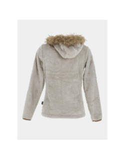 Veste polaire à capuche innsbruck beige femme - Angele Sportswear