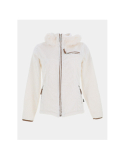 Veste polaire à capuche innsbruck blanc femme - Angèle Sportswear