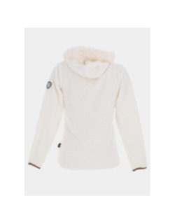 Veste polaire à capuche innsbruck blanc femme - Angèle Sportswear