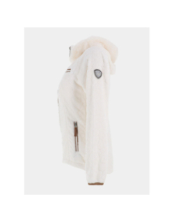 Veste polaire à capuche innsbruck blanc femme - Angèle Sportswear