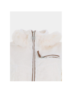 Veste polaire à capuche innsbruck blanc femme - Angèle Sportswear