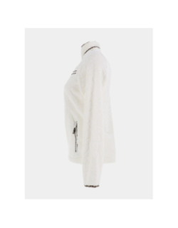 Veste polaire à motif léopard mireille blanc femme - Angele Sportswear